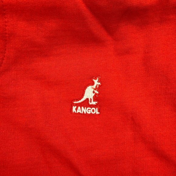 Kangol Hoodie Men Medium Red/White Kangaroo Logo Sweatshirt Pullover Streetwear - Picture 9 of 9